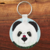Schattig Panda Beer schilderen Sleutelhanger (Voorkant)
