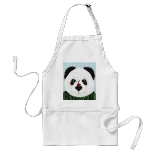 Schattig Panda Beer Standaard Schort (Voorkant)