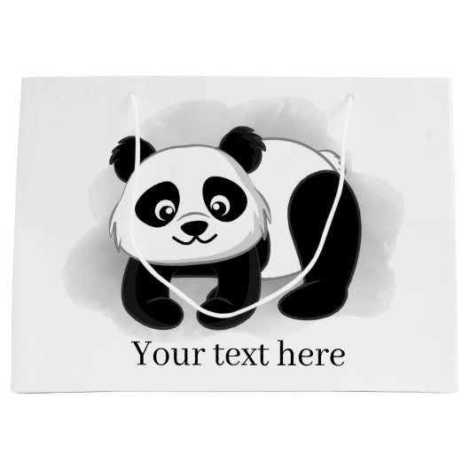 schattig panda-beer voeg tekst toe Groot cadeautje Groot Cadeauzakje (Voorkant)