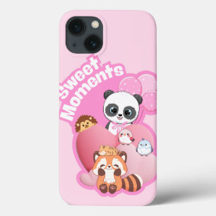 Schattig Panda & Friends Design iPhone 13 Hoesje