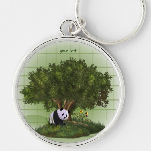 schattig Panda Sleutelhanger (Voorkant)