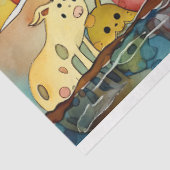 Schattig Papier Doll Meisje Waterverf Collage Deco (Detail)