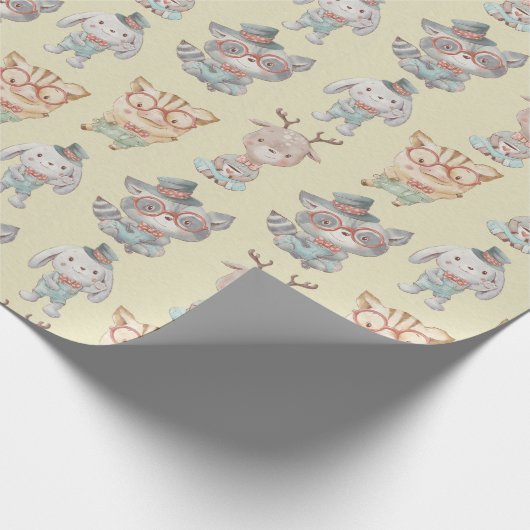 Schattig papier voor het ompakken van dieren (Hoek)