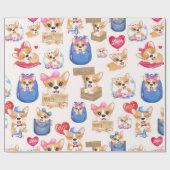 schattig papperig cadeaupapier (Vlak)