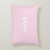 " schattig " - pas de naam aan - lichte roze accus accent kussen (Voorkant(Verticaal))
