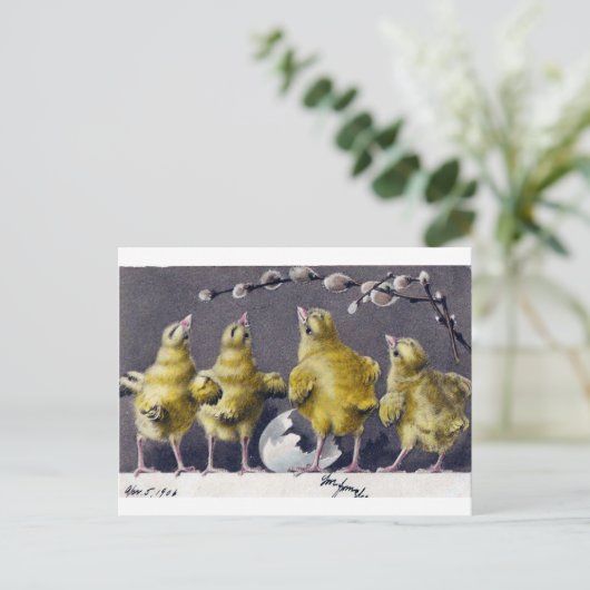 Schattig Pasen  Briefkaart (Staand voorkant)