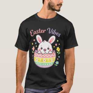 Schattig Pasen Konijn In Ei Pastel Paasstemmingen T-shirt