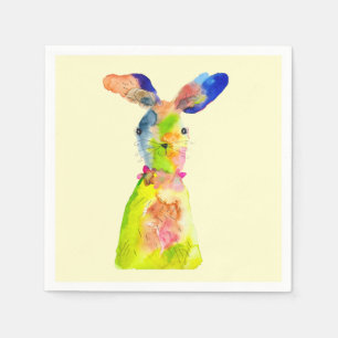 Schattig Pasen konijn waterverf kunst Servet