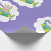 Schattig pasta-label Teddy Bear Wrapping Paper Cadeaupapier (Hoek)