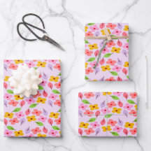 Schattig pastel bloemmotief zacht roze meisjesacht