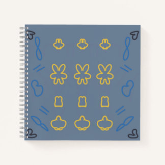 Schattig Pastel Kawaii Minimalistisch Patroon Notitieboek