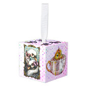 Schattig Pastel Kubus Ornament (Voorkant hoekig)