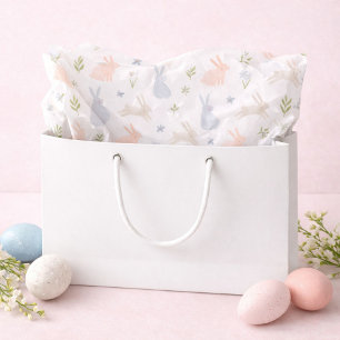 Schattig Pastel Paashaas Lente Tissuepapier
