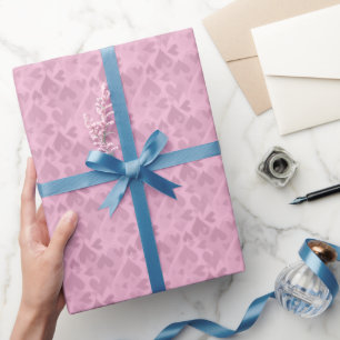 Schattig pastel roze hart patroon meisjesachtig cadeaupapier