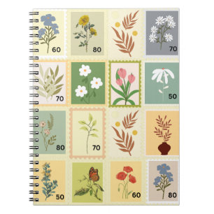 Schattig pastel stempelpatroon Groen Roze Blauw Notitieboek