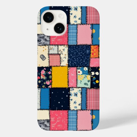 Schattig patchwork ontwerp, speels patroon Case-Mate iPhone case (Achterkant)