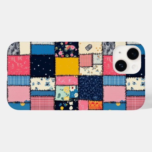 Schattig patchwork ontwerp, speels patroon Case-Mate iPhone case (Achterkant (horizontaal))