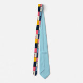 Schattig patchwork ontwerp, speels patroon stropdas (Achterkant)