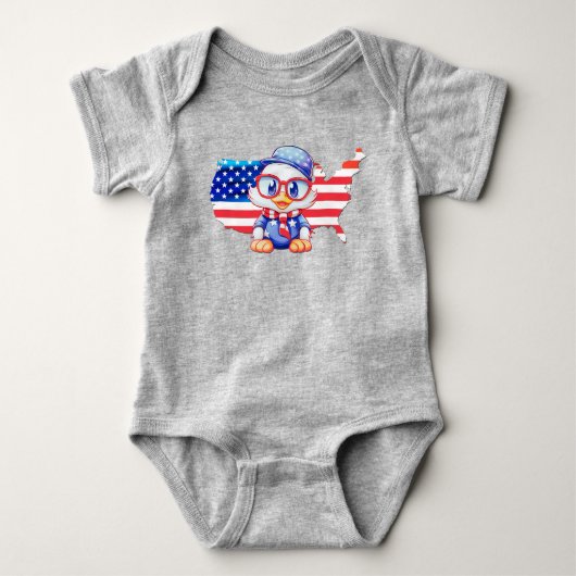 Schattig patriottisch 2 romper (Voorkant)