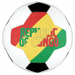 Schattig patriottisch gebied Congo-Vlag Voetbal