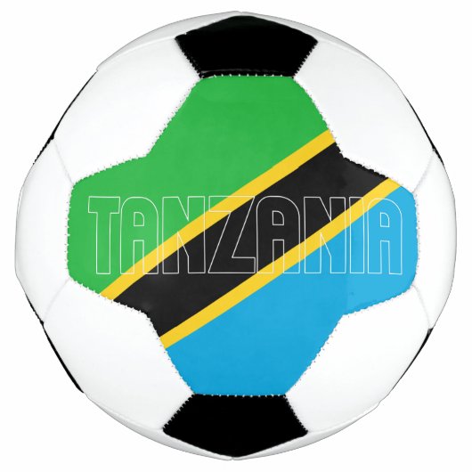 Schattig Patriottisch Voetbal onder Tanzaniaanse v (Voorkant)