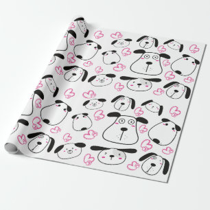 Schattig patroon met hondenthema cadeaupapier