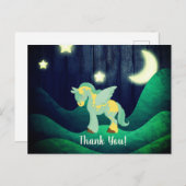 Schattig Pegasusdier dat slaapt onder de sterren P Briefkaart (Voorkant / Achterkant)