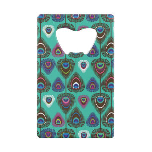 schattig pekelvederpatroon kredietkaart flessenopener