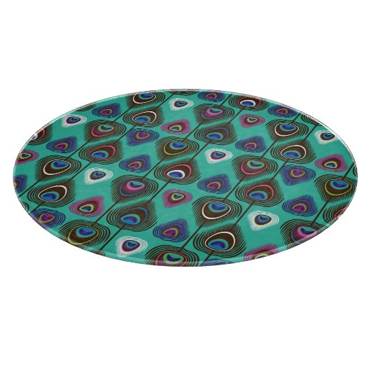 schattig pekelvederpatroon snijplank (Hoek)