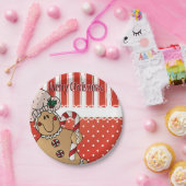 Schattig peperkoek man kerst plezier papieren bordje (Feest)