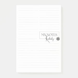 Schattig Persoonlijk Gelinieerd Eenvoudig Modern W Post-it® Notes