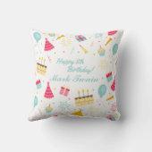 Schattig Persoonlijk Happy Birthday Sierkussen (Achterkant)