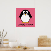 schattig pinguïn kind poster (Keuken)