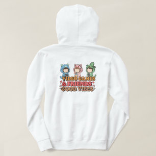 Schattig Pixel Gamer Vrienden Kunstwerk Hoodie