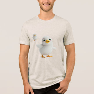Schattig pluizig kuiken Tri-Blend shirt