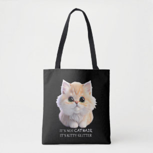 Schattig pluizig sinaasappel en witte kitten cat draagtas