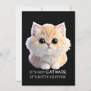 Schattig pluizig sinaasappel en witte kitten cat kaart