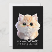 Schattig pluizig sinaasappel en witte kitten cat kaart (Achterkant)