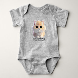 Schattig pluizig sinaasappel en witte kitten cat romper