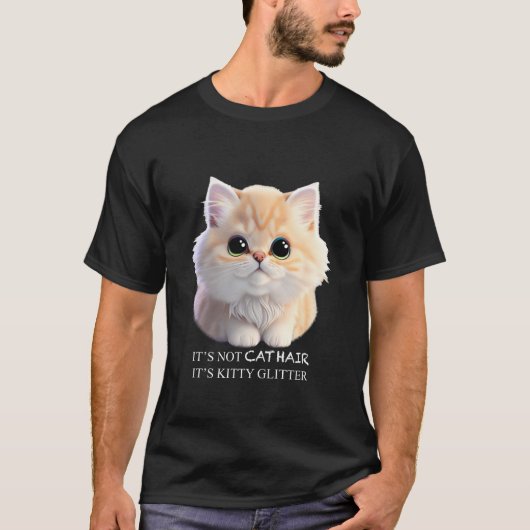Schattig pluizig sinaasappel en witte kitten cat t-shirt (Voorkant)