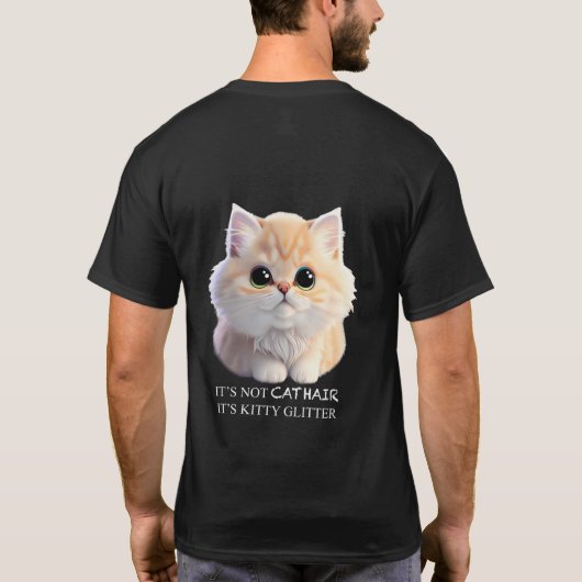 Schattig pluizig sinaasappel en witte kitten cat t-shirt (Achterkant)