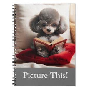 Schattig poedel fotoboek. notitieboek