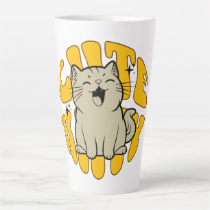 Schattig poesje latte mok