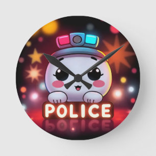 Schattig Politie Team – Aardig Patrouille Ontwerp Ronde Klok