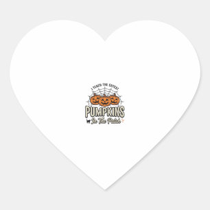 Schattig Pompoen Leraar Halloween Ontwerp_1 Hart Sticker
