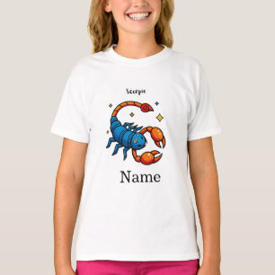 Schattig Pop Art Schorpioen Sterrenbeeld Horoscoop T-shirt