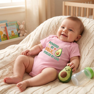 Schattig Powered by Milk Fueled by Love Avocado Ro Romper
