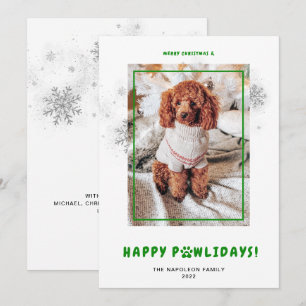 Schattig Prettig kerstfeest Gelukkig POOTdagen Hui Feestdagenkaart