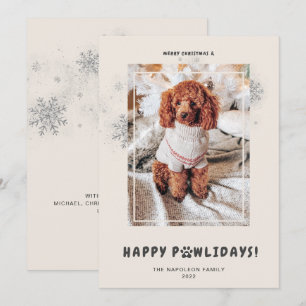 Schattig Prettig kerstfeest Gelukkig POOTdagen Hui Feestdagenkaart