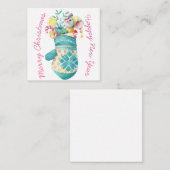 Schattig prettig kerstfeest notitiekaartje (Voorkant / Achterkant)